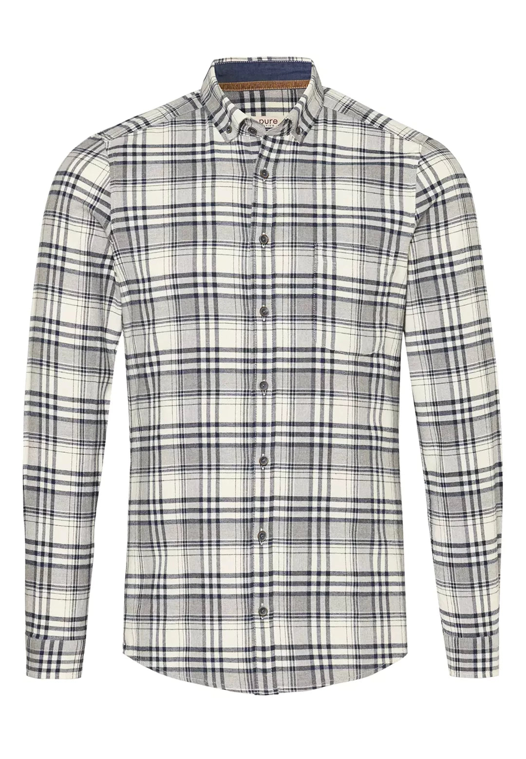 E21524-51201 PURE- Casual Hemd Langarm 158 karo marine