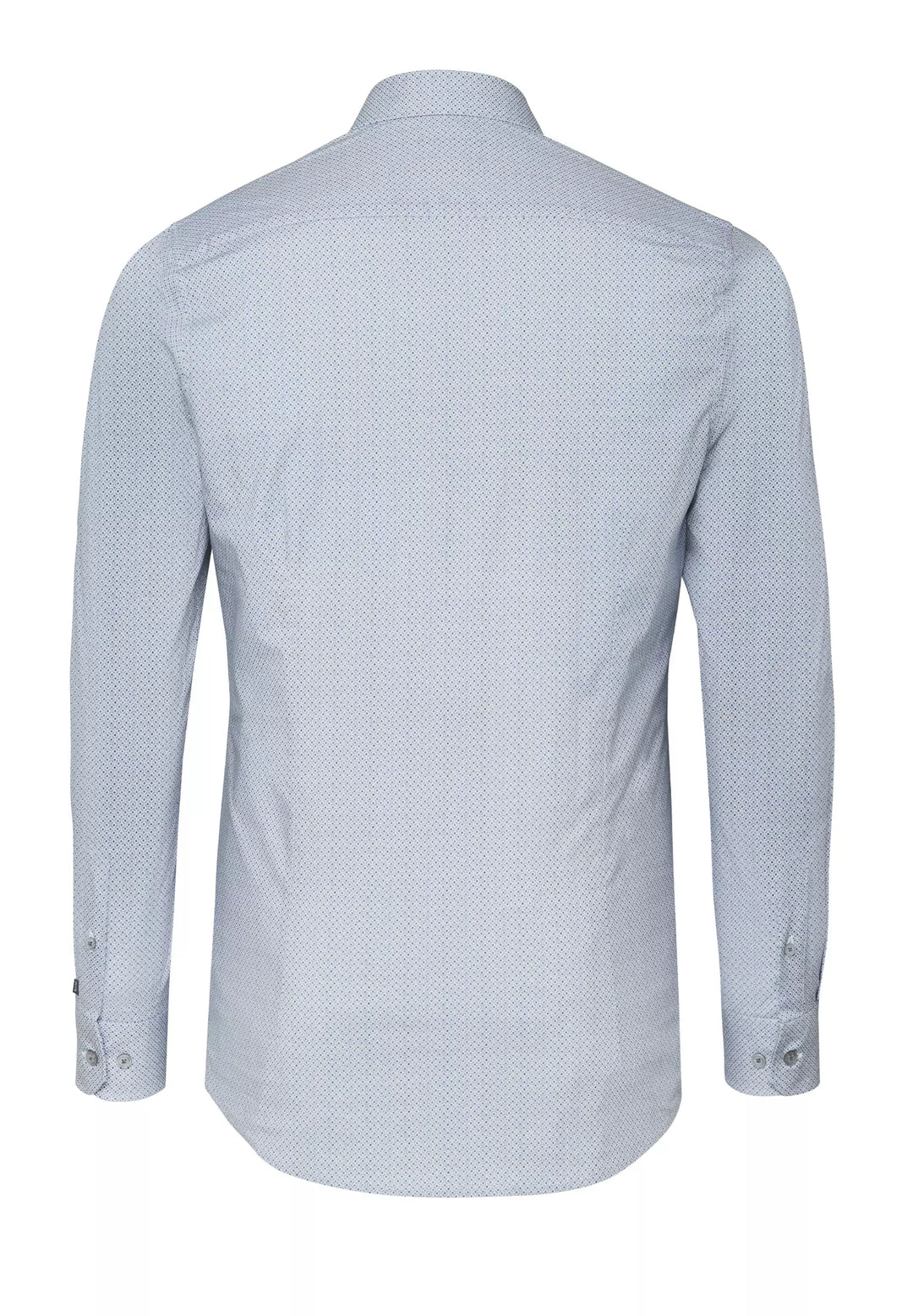 E31001-21703 PURE- City Hemd slim fit Langarm 173 druck mittelblau