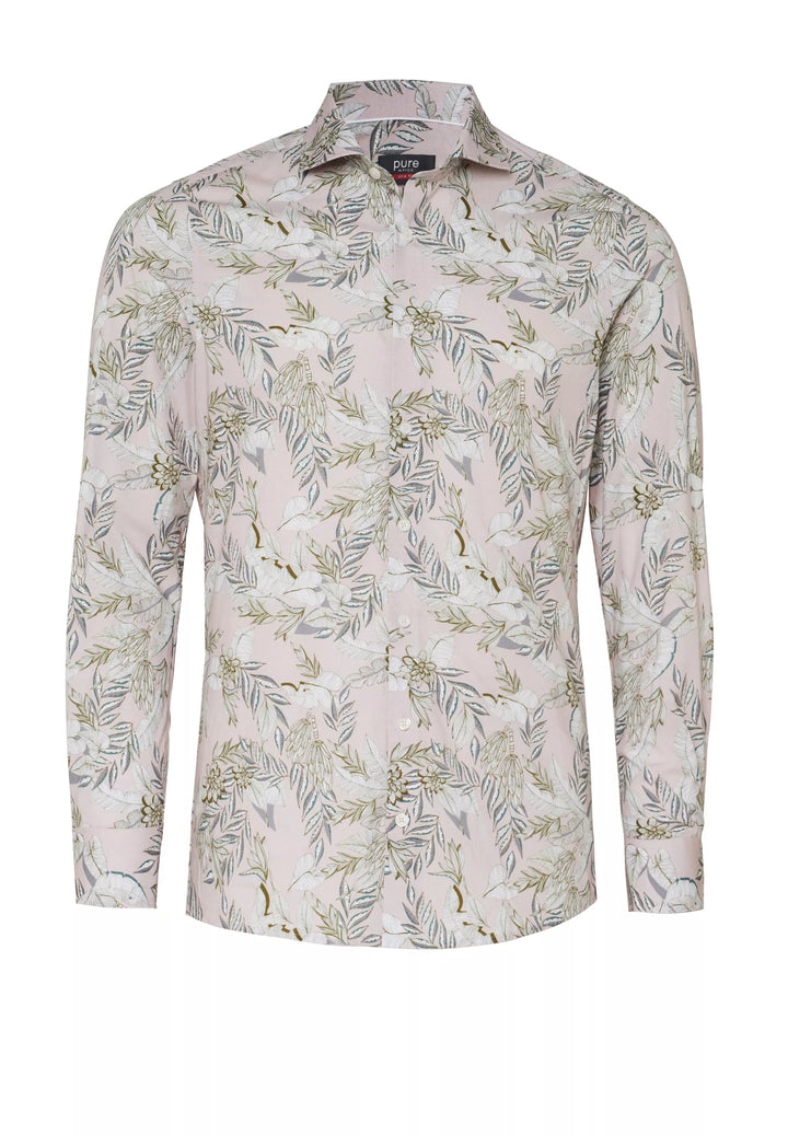 E31016-21706 PURE- City Hemd slim fit Langarm 390 druck rosa