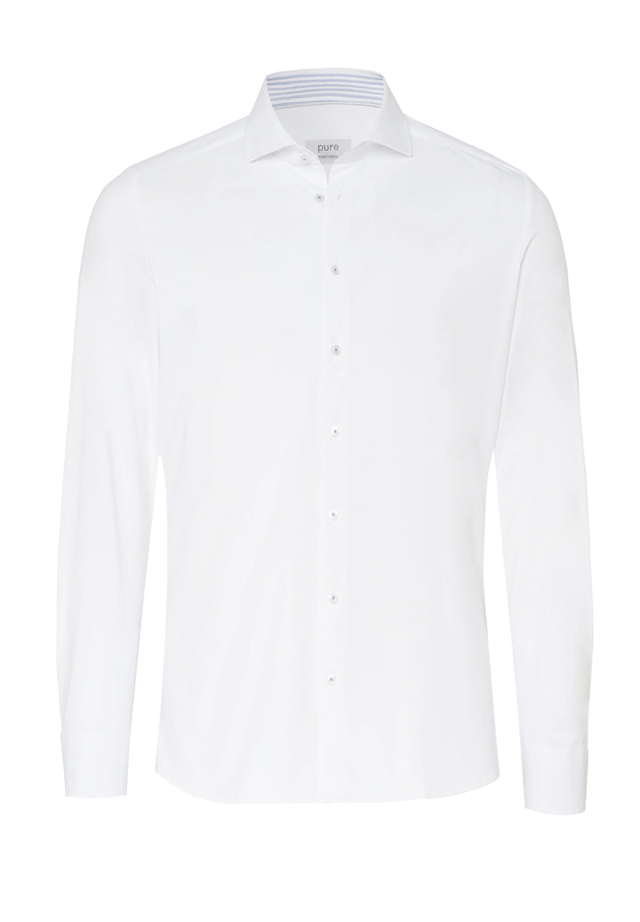 E31301-21741 PURE- Functional Hemd Langarm 900 uni weiß