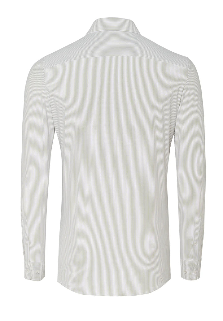 E31302-21742 PURE- Functional Hemd Langarm 263 streifen beige
