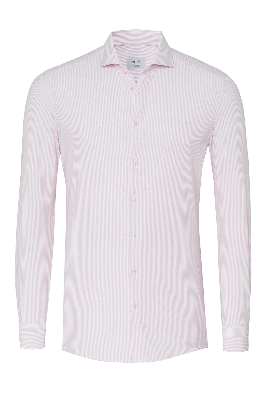 E31302-21742 PURE- Functional Hemd Langarm 388 streifen rosa