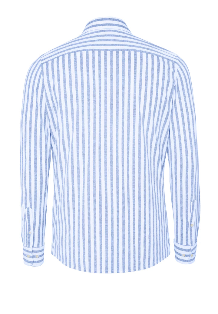 E31312-21742 PURE- Functional Hemd Langarm 160 streifen hellblau