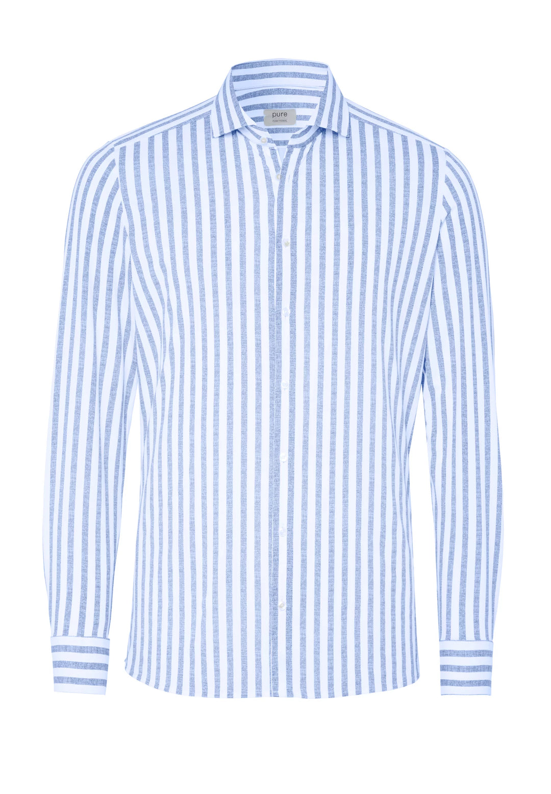 E31312-21742 PURE- Functional Hemd Langarm 160 streifen hellblau