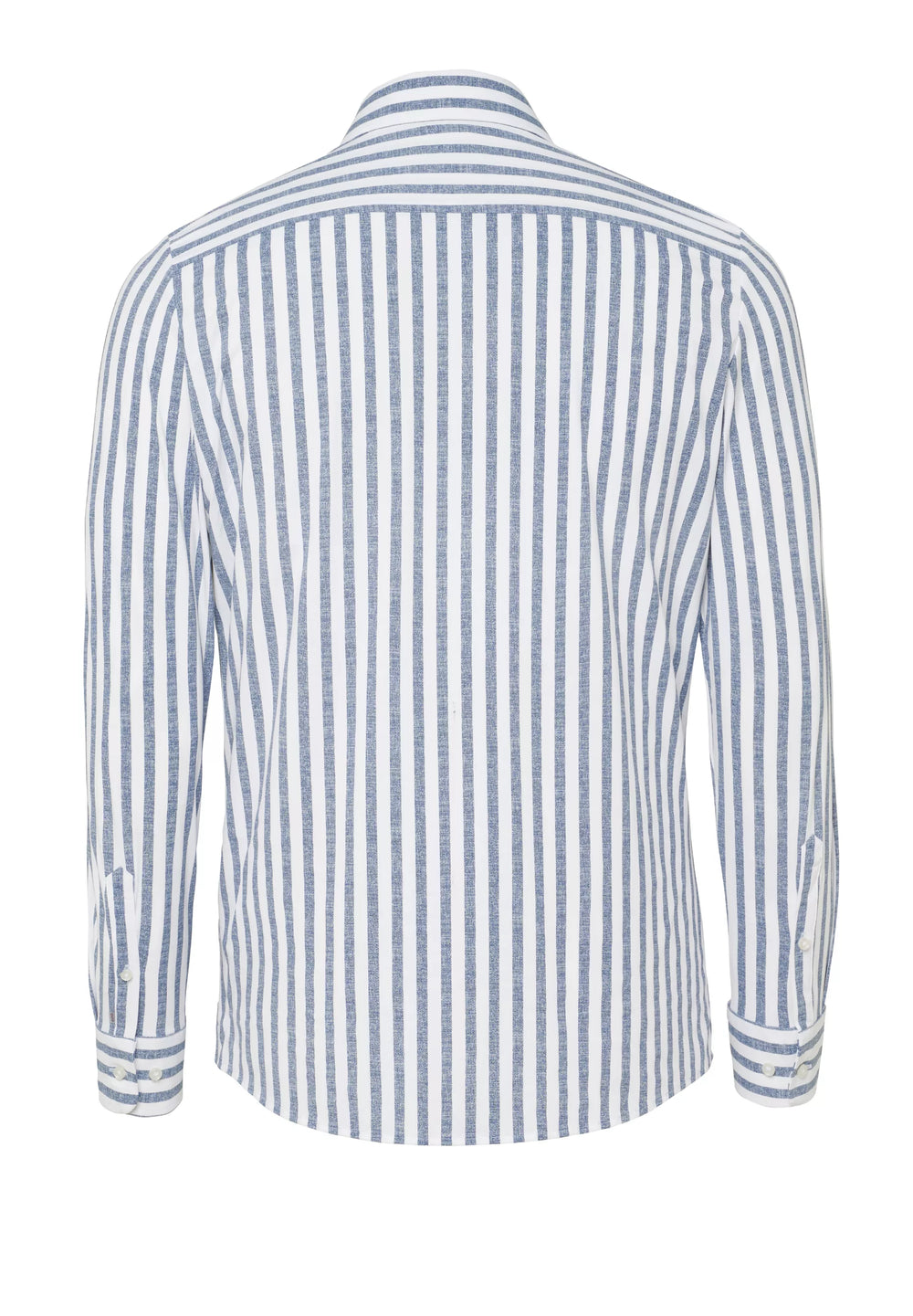 E31312-21742 PURE- Functional Hemd Langarm 166 streifen dunkelblau