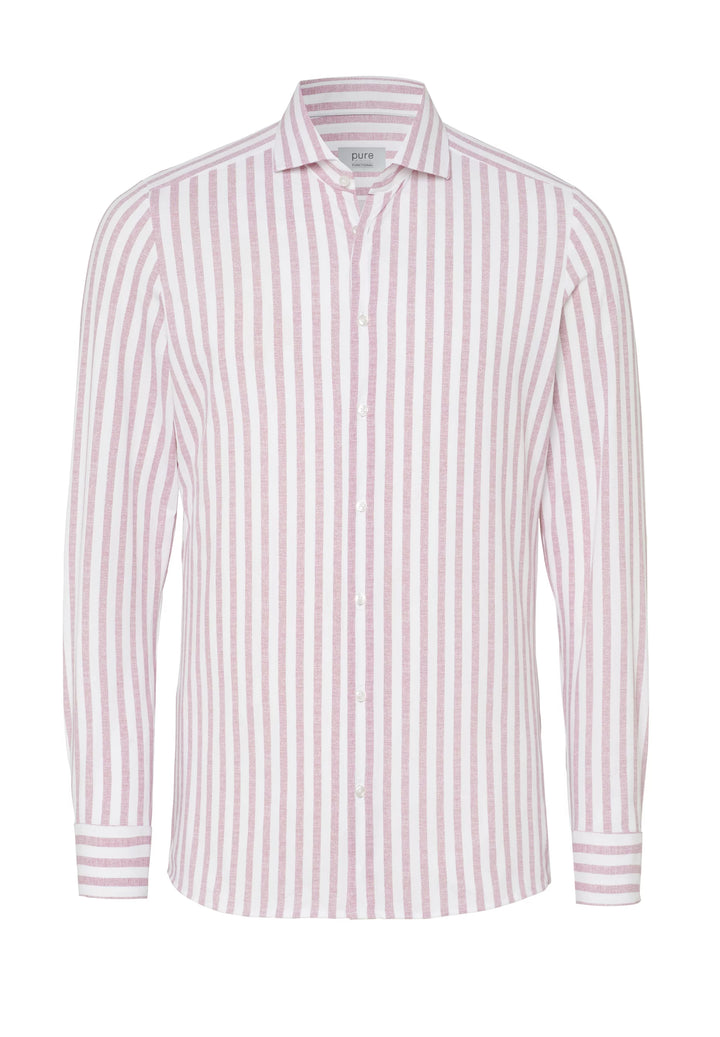 E31312-21742 PURE- Functional Hemd Langarm 388 streifen rosa