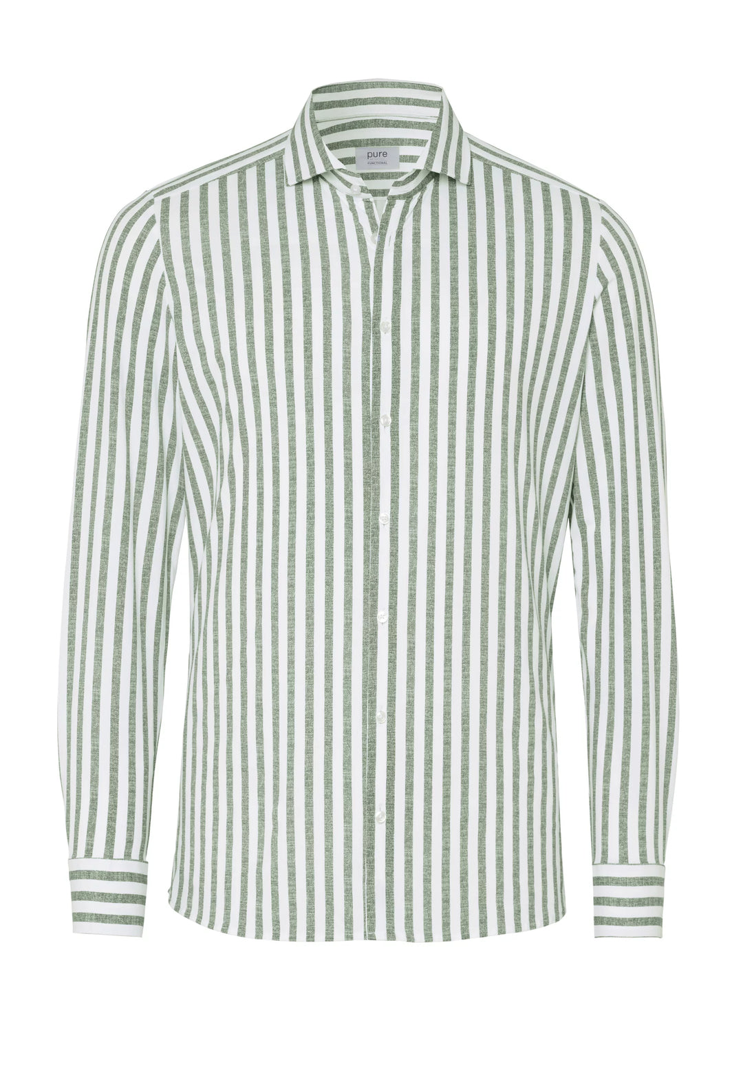 E31312-21742 PURE- Functional Hemd Langarm 463 streifen grün