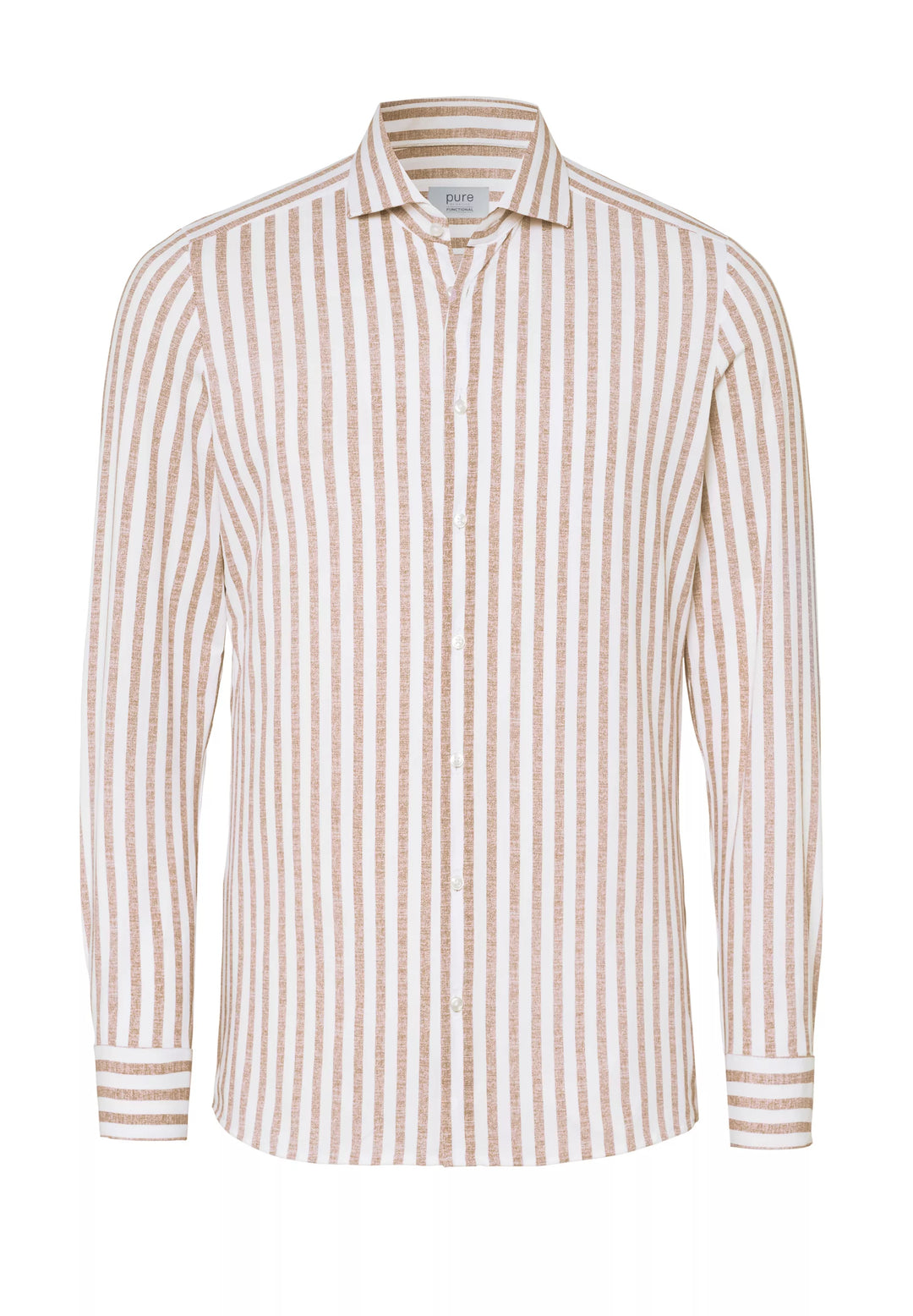 E31312-21742 PURE- Functional Hemd Langarm 663 streifen orange