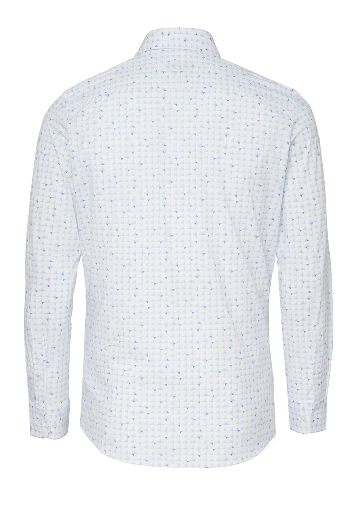 E31313-21742 PURE- Functional Hemd Langarm 170 druck hellblau