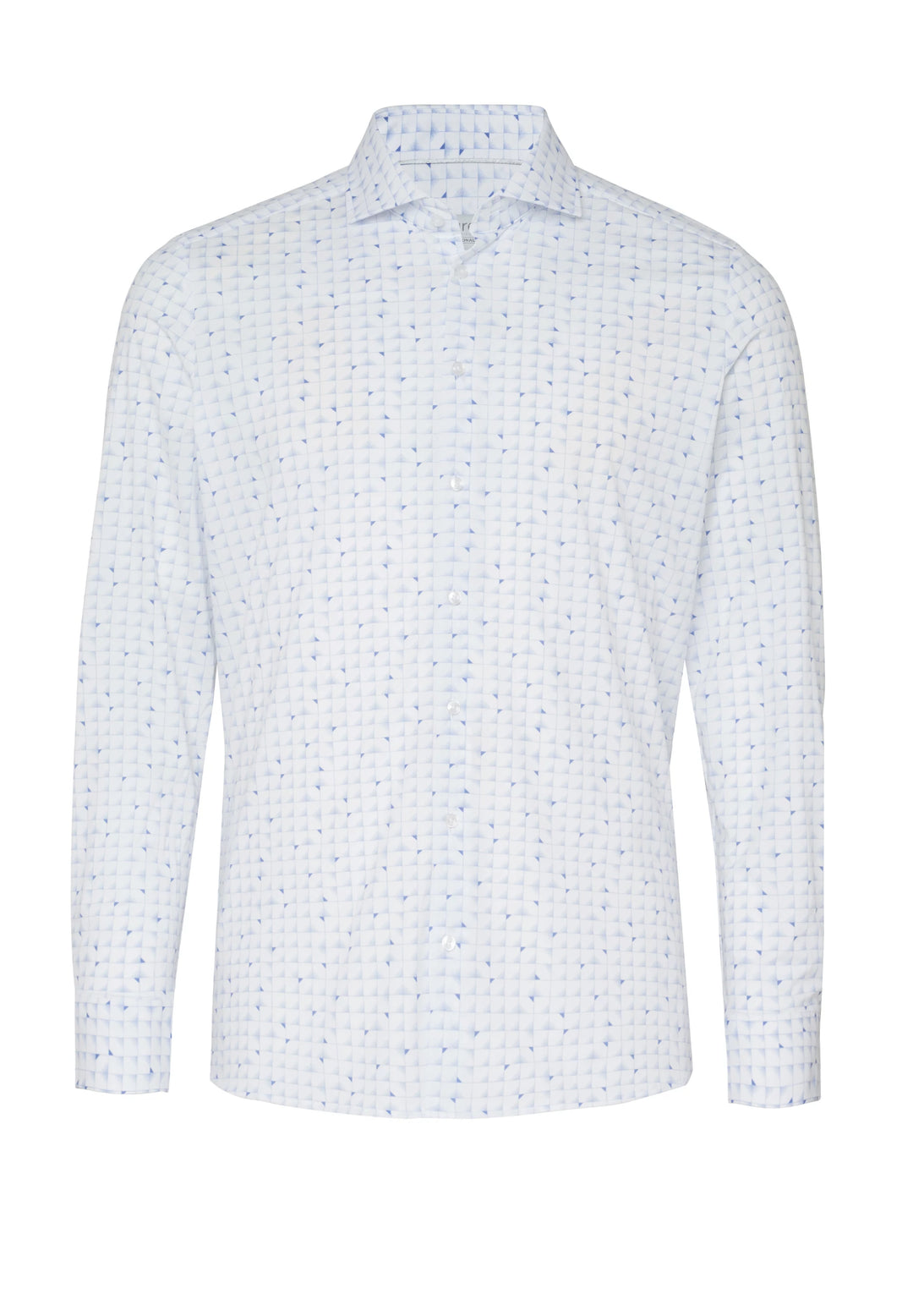 E31313-21742 PURE- Functional Hemd Langarm 170 druck hellblau