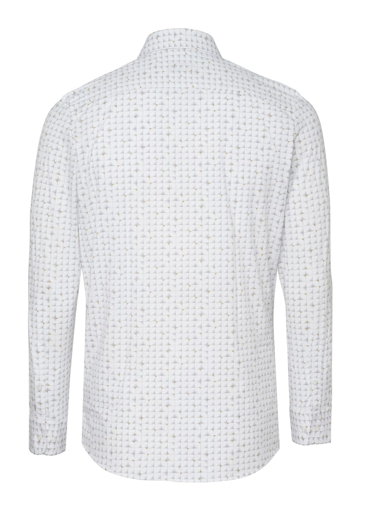 E31313-21742 PURE- Functional Hemd Langarm 273 druck beige