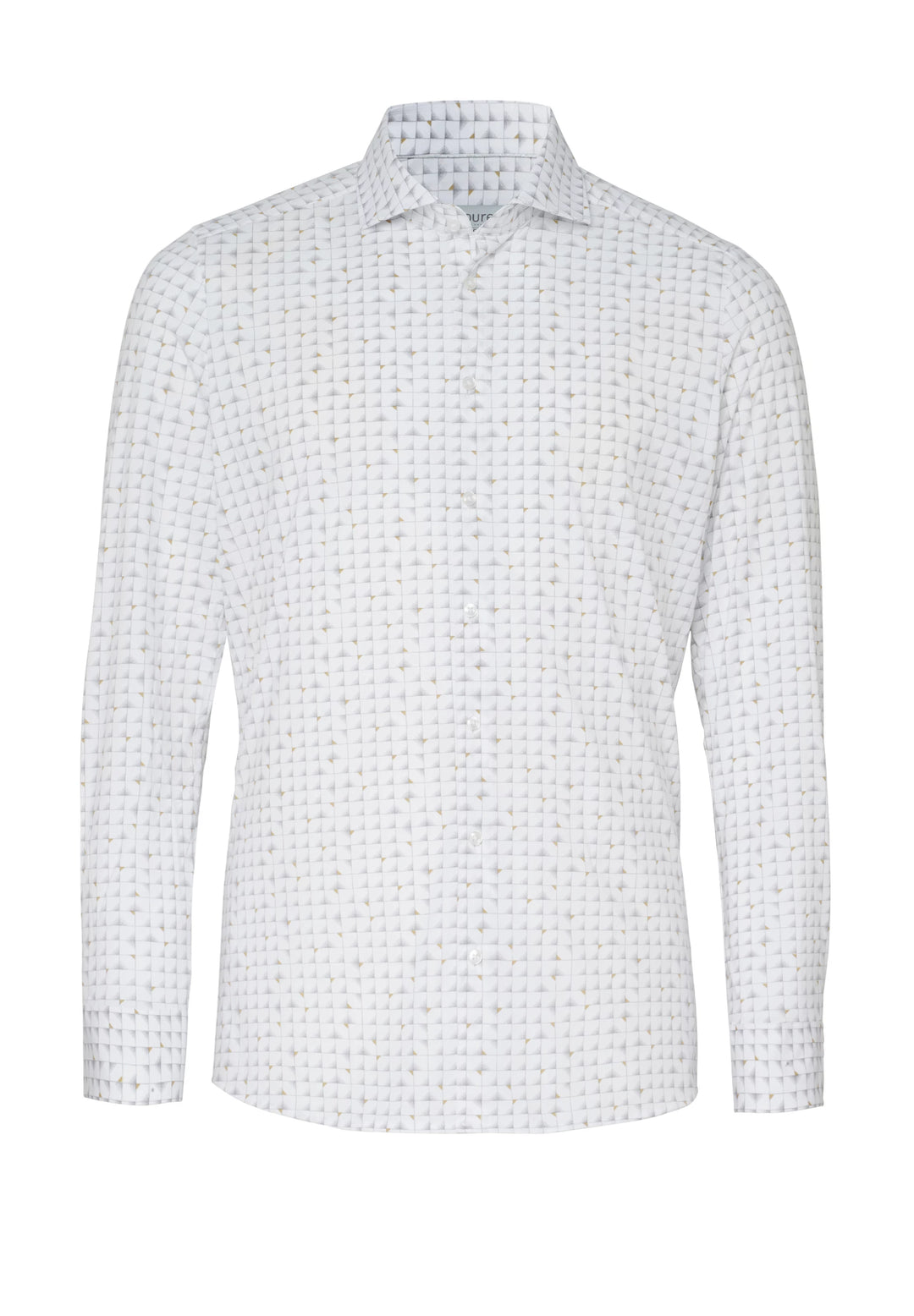 E31313-21742 PURE- Functional Hemd Langarm 273 druck beige