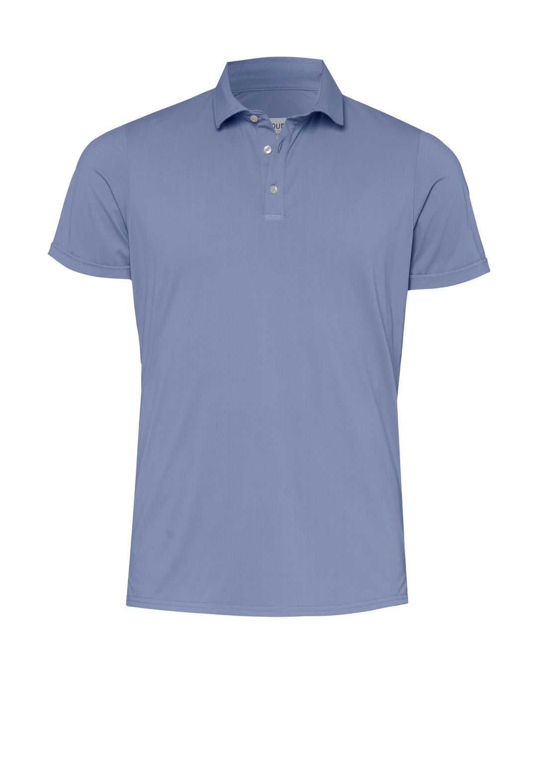 E31320-92930 Pure Functional Polo slim fit Halbarm 110 uni mittelblau
