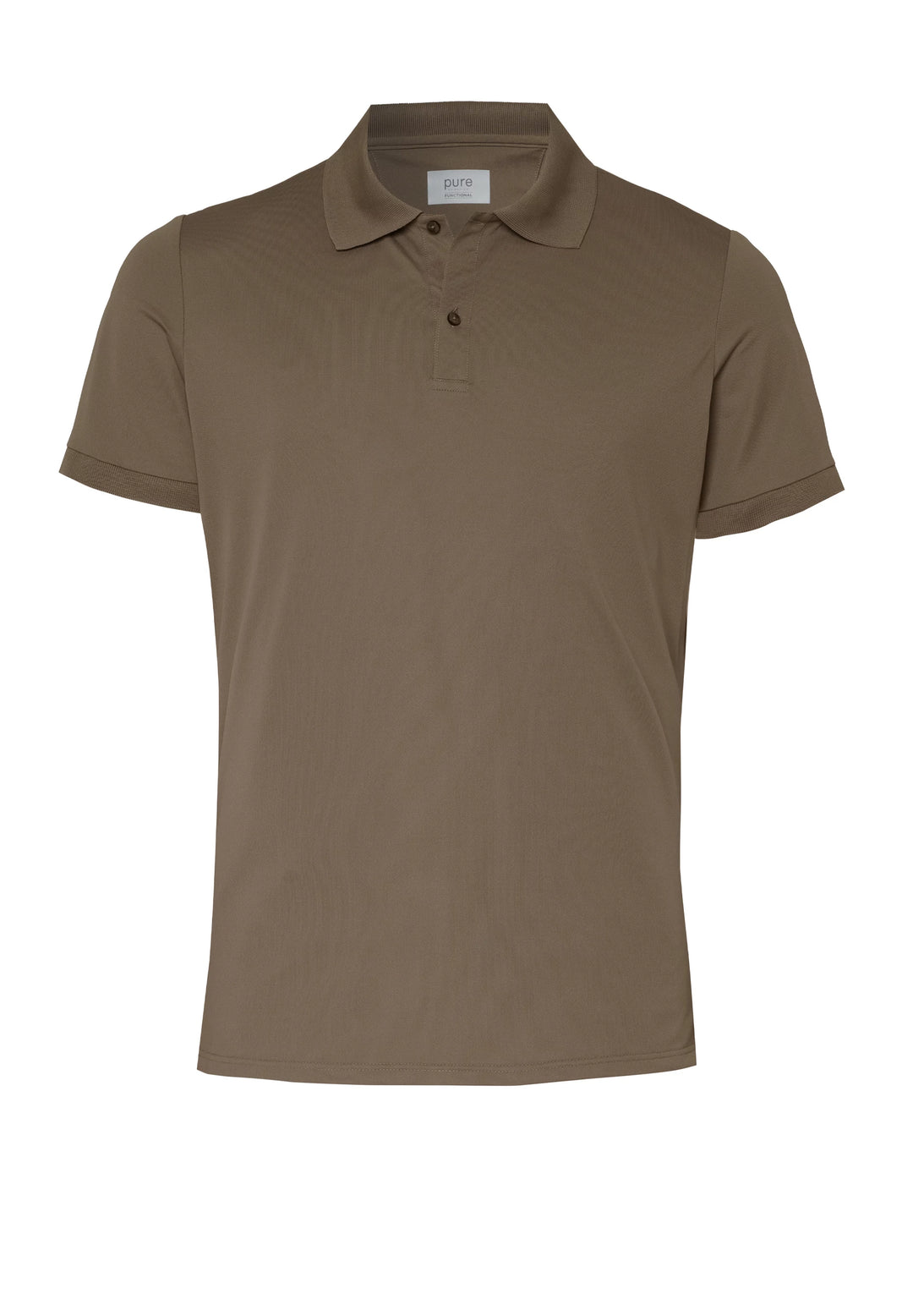E31321-92933 Pure Functional Polo slim fit Halbarm 222 uni hellbraun