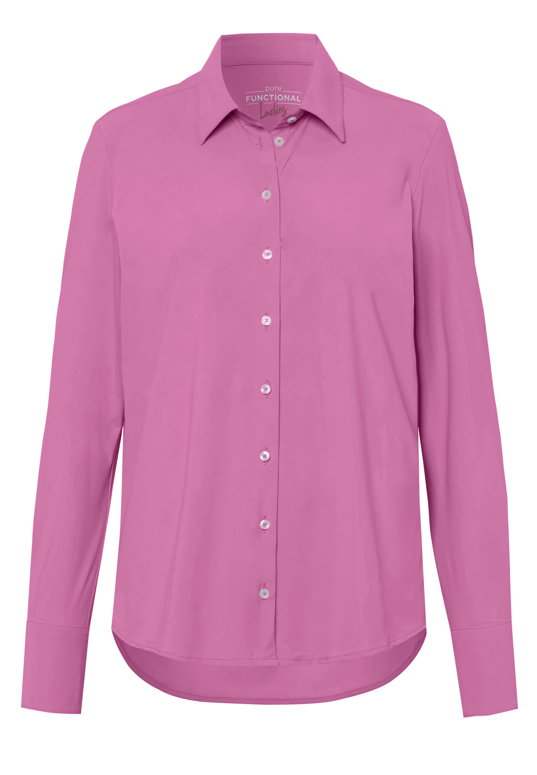 E31350-91911 PURE- Functional Bluse modern fit Langarm 345 uni pink