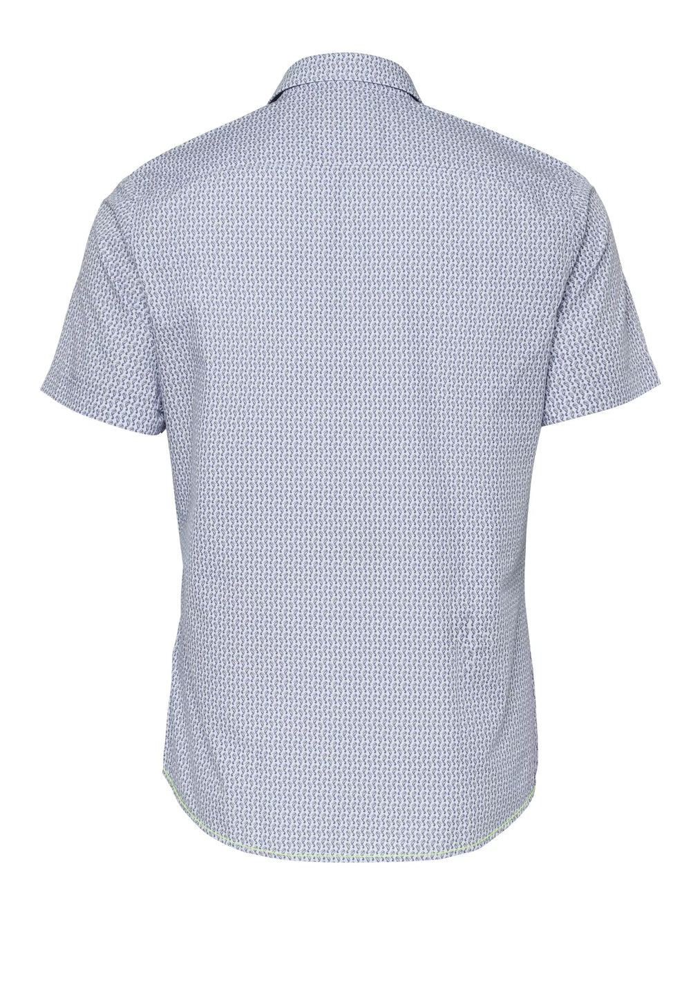E31503-52704 PURE- Casual Hemd Halbarm 173 druck mittelblau
