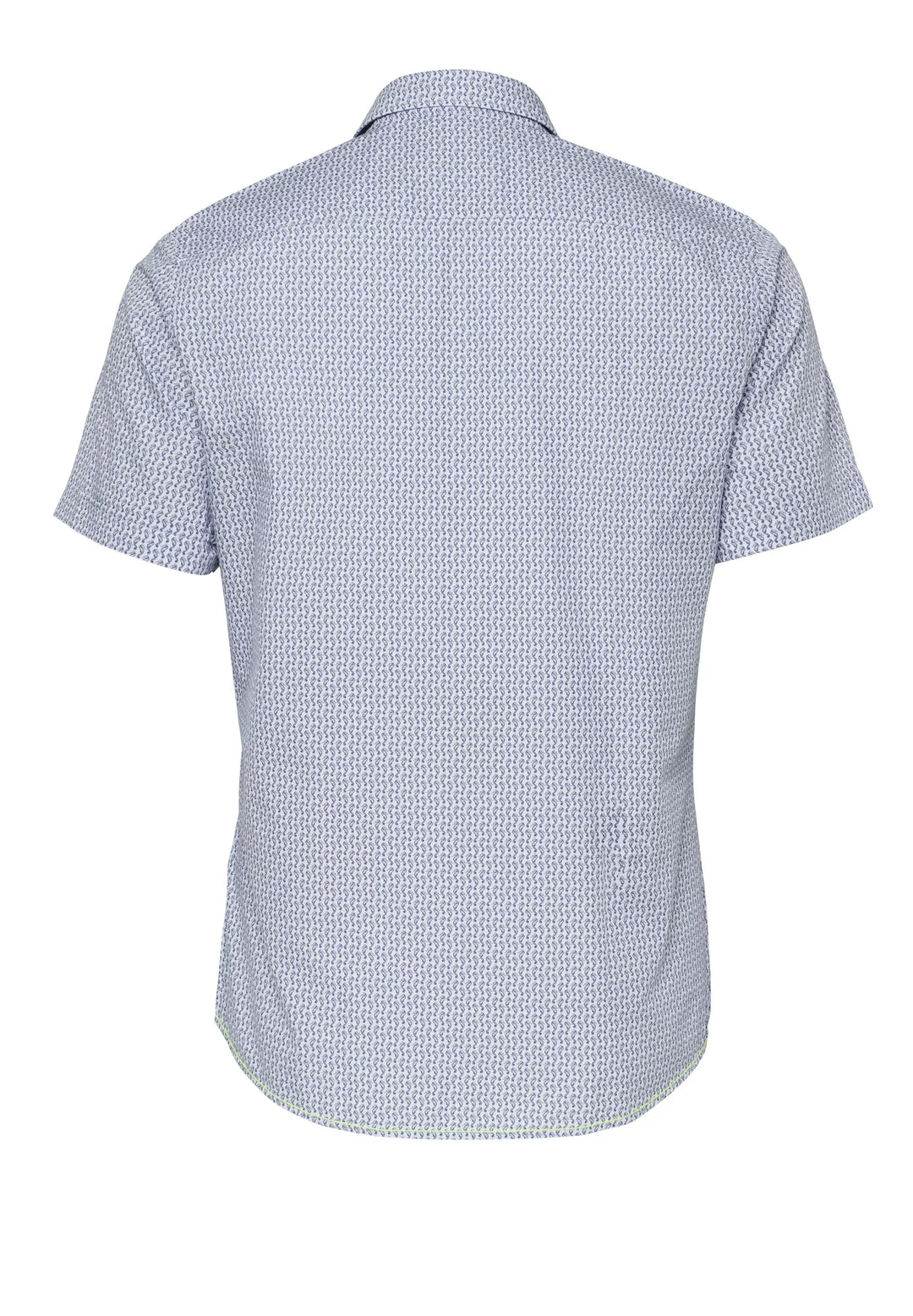 E31503-52704 PURE- Casual Hemd Halbarm 173 druck mittelblau