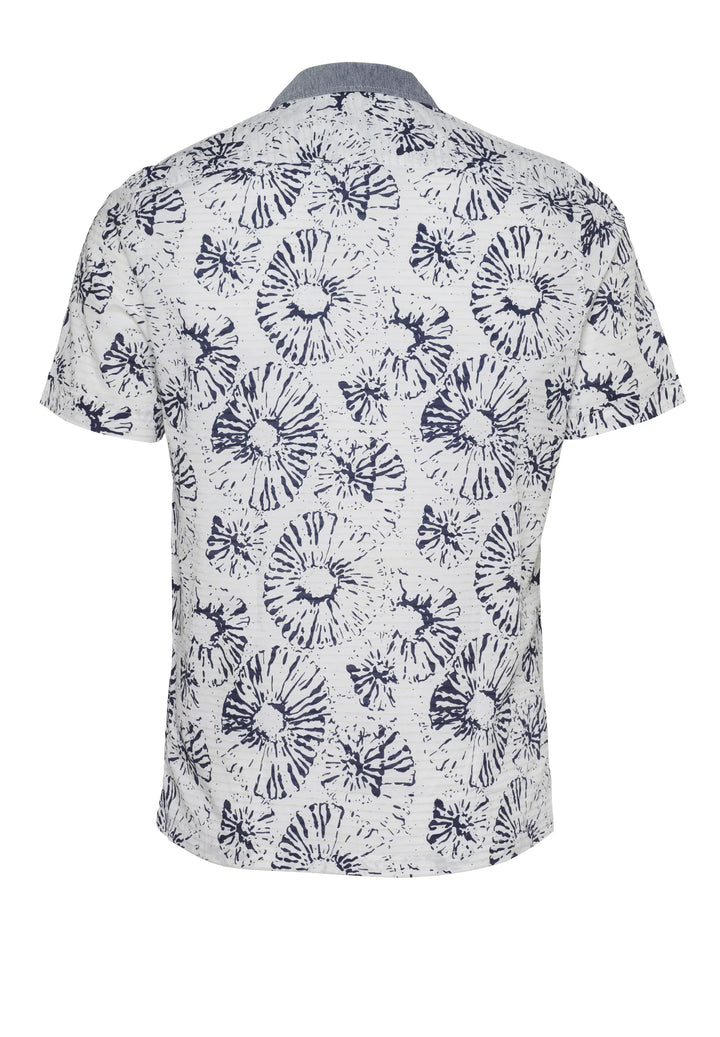E31507-52901 PURE- Casual Hemd Halbarm 176 druck dunkelblau