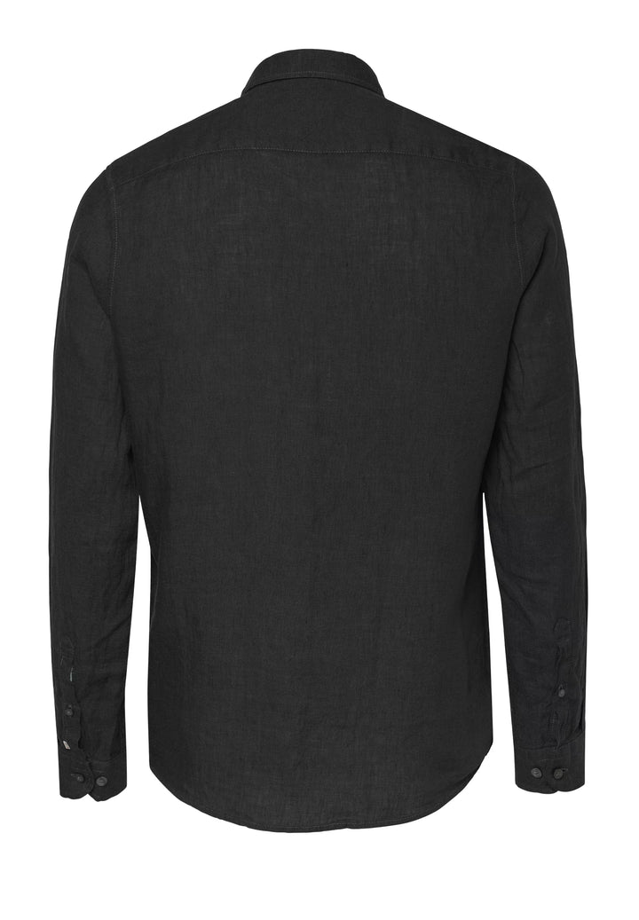 E31514-51707 PURE- Casual Hemd Langarm 007 uni schwarz