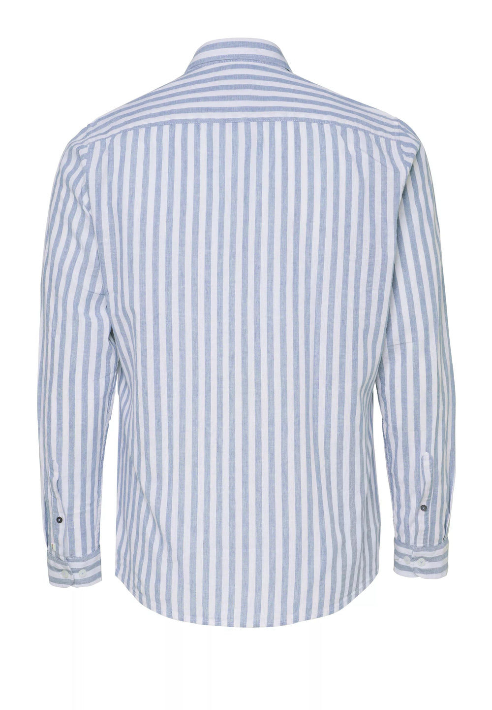 E31515-51701 PURE- Casual Hemd Langarm 163 streifen mittelblau