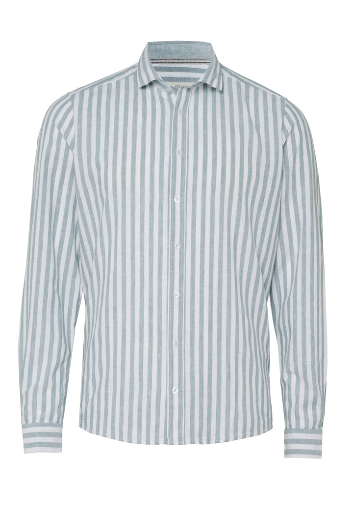 E31515-51701 PURE- Casual Hemd Langarm 463 streifen grün