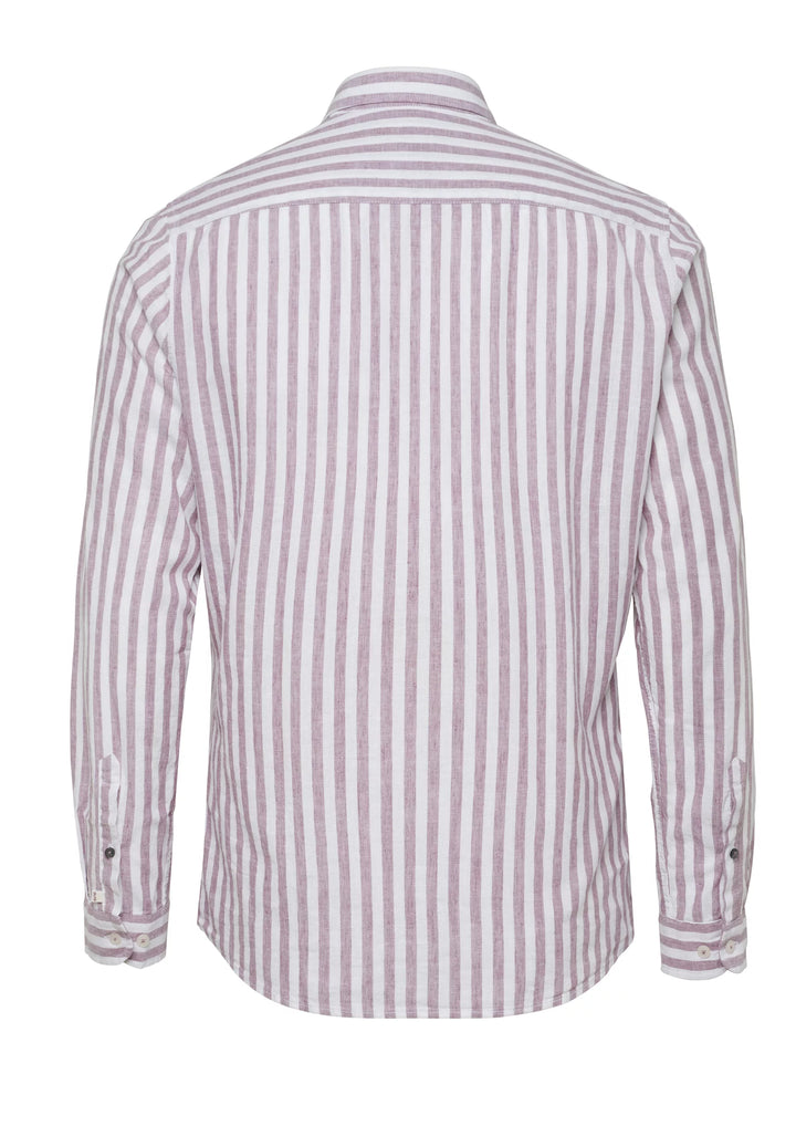 E31515-51701 PURE- Casual Hemd Langarm 868 streifen aubergine
