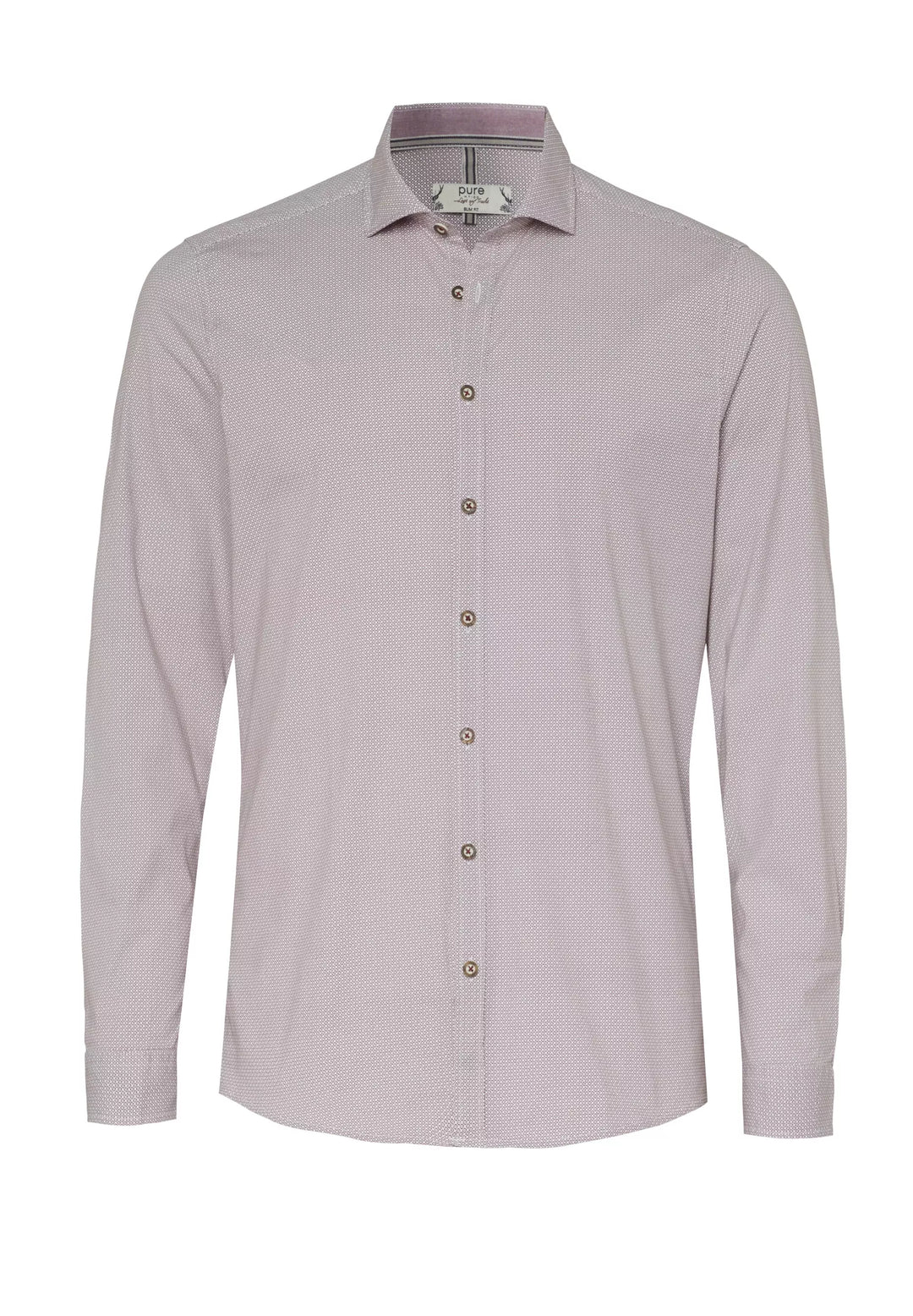 E32609-21199 PURE Tracht Hemd slim fit Langarm 374 druck rot