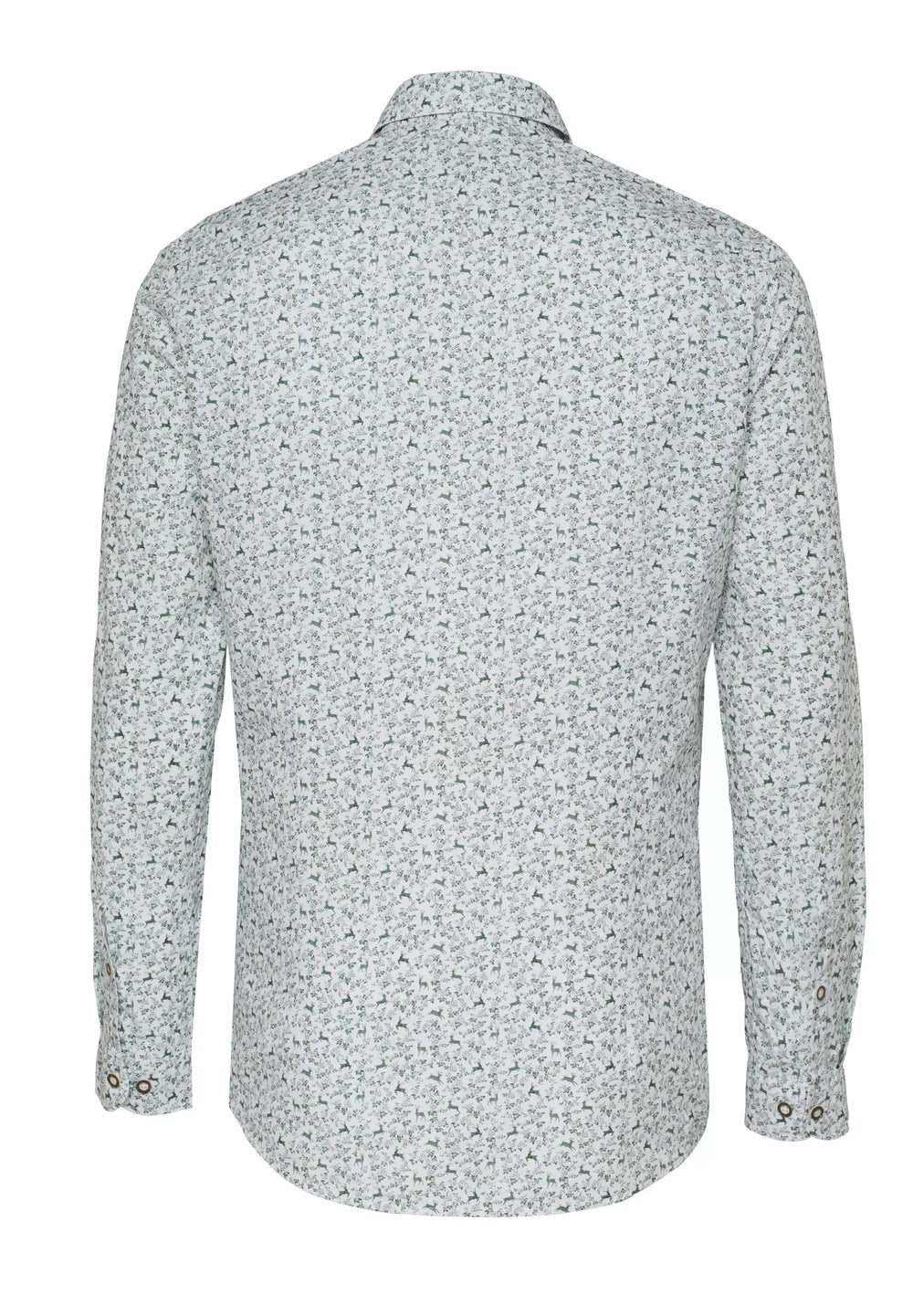 E32615-21297 PURE Tracht Hemd slim fit Langarm 473 druck grün