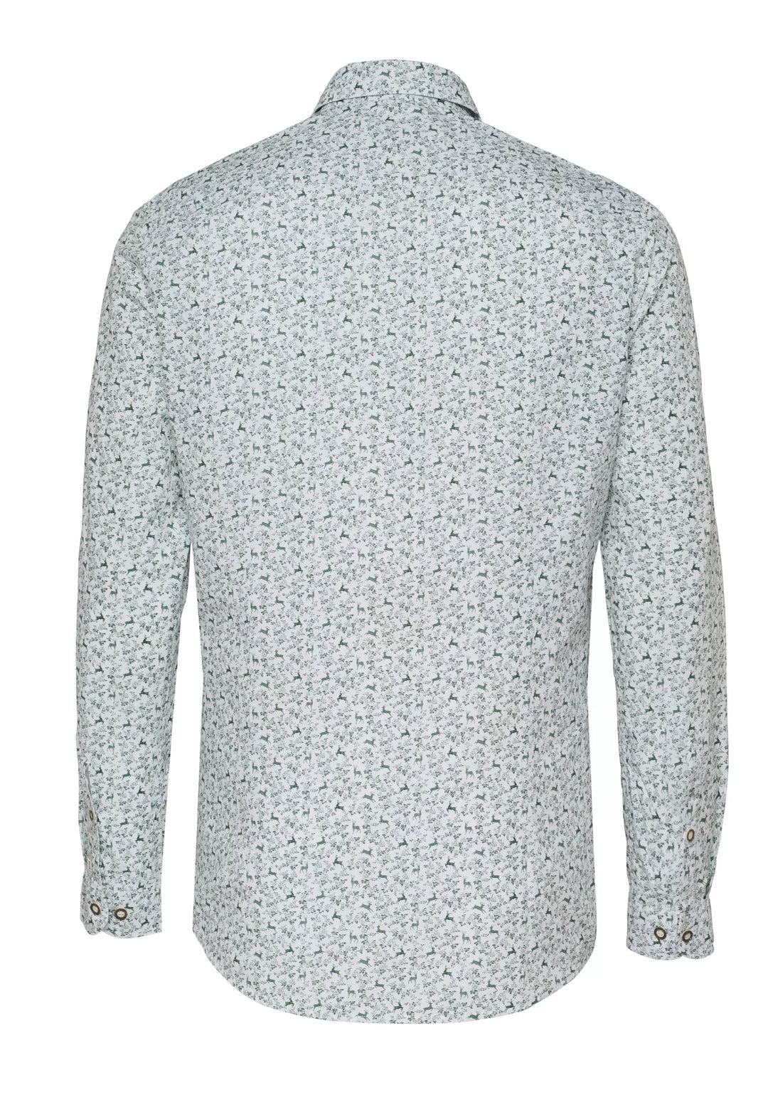 E32615-21297 PURE Tracht Hemd slim fit Langarm 473 druck grün