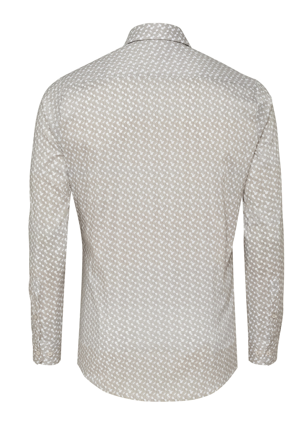 E41005-21703 PURE- Business Stretch Hemd slim fit Langarm 276 druck mittelbraun