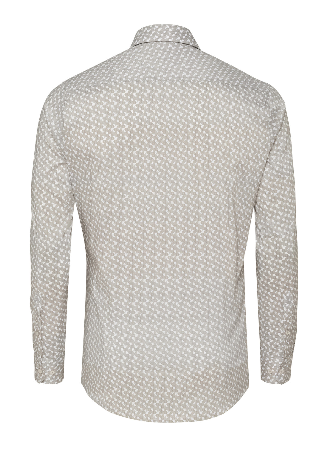 E41005-21703 PURE- Business Stretch Hemd slim fit Langarm 276 druck mittelbraun