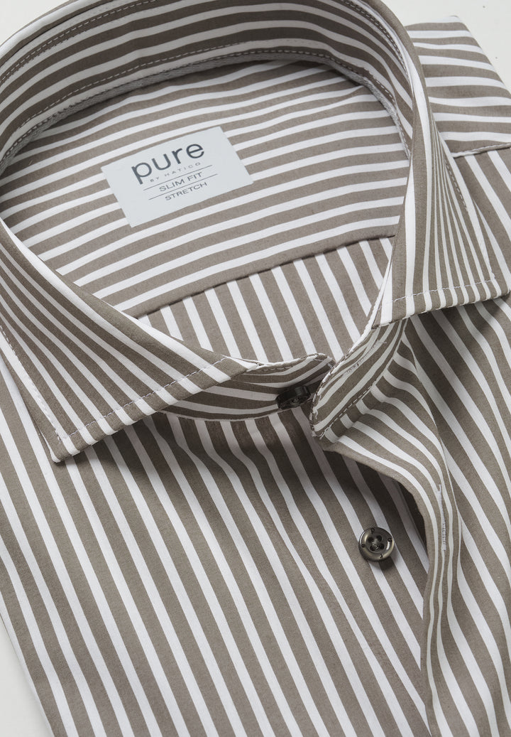 E41007-21703 - Business Stretch Hemd slim fit - braun