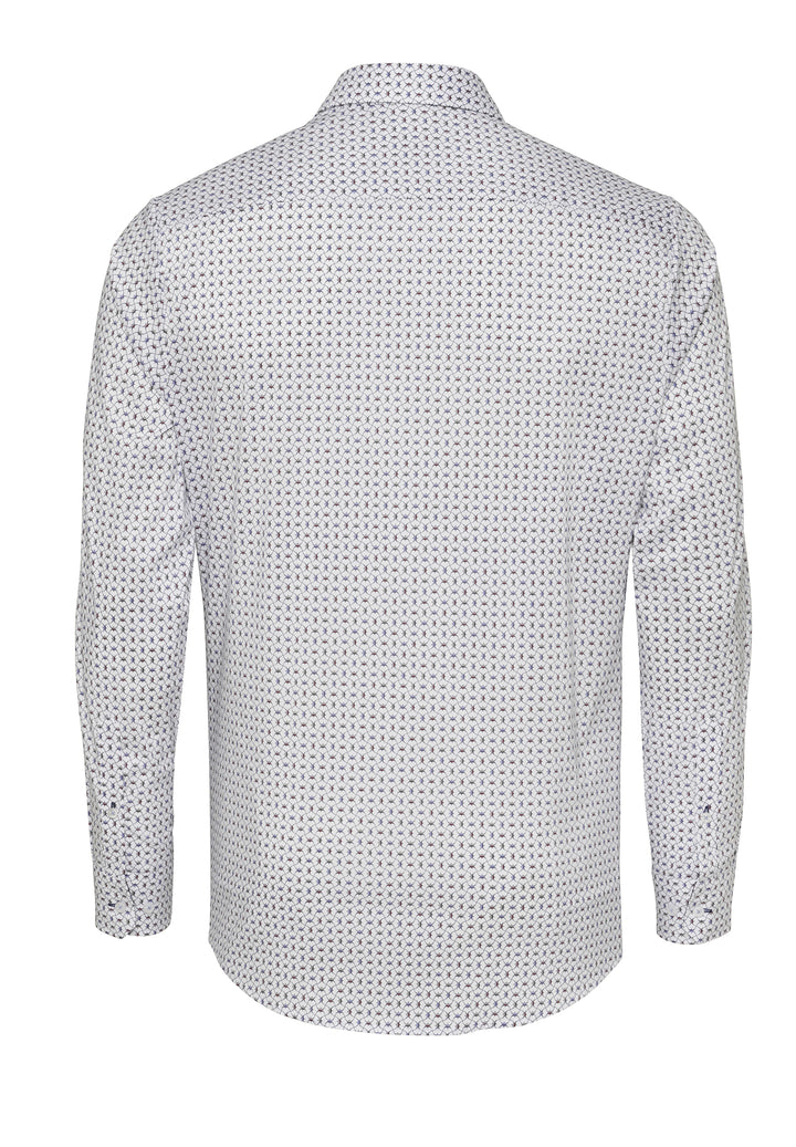 E41013-21705 PURE- Business Stretch Hemd slim fit Langarm 985 druck multicolor