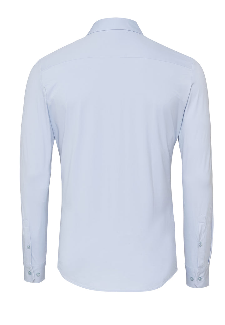 E41300-21750 PURE- Functional Hemd Langarm 103 uni hellblau