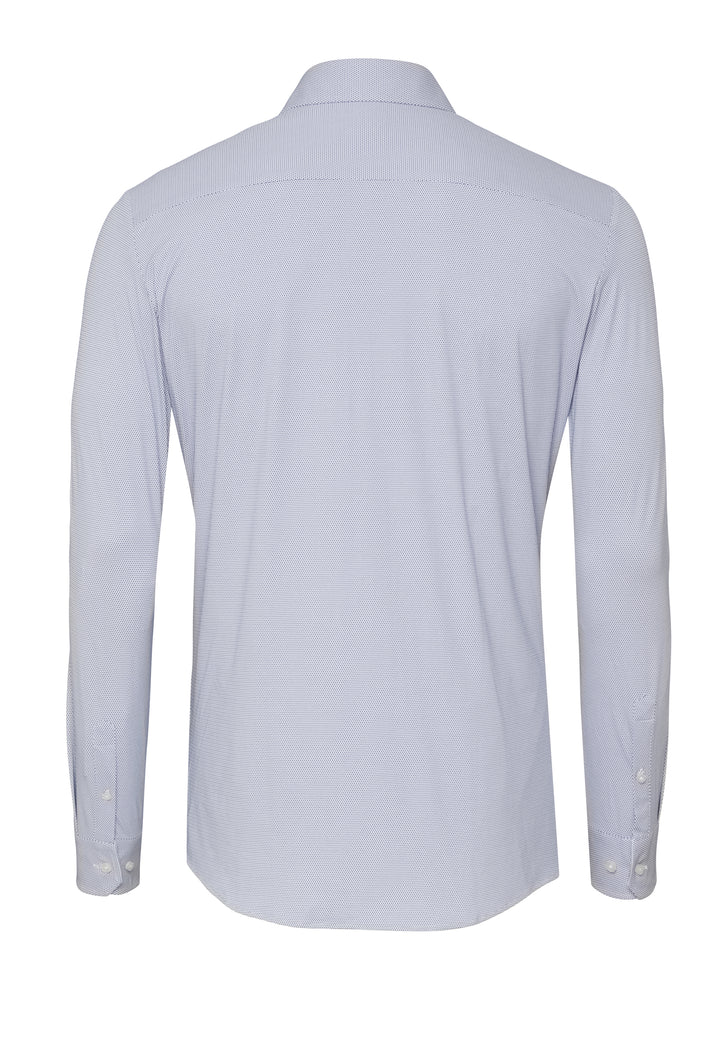 E41303-21740 PURE- Functional Hemd Langarm 110 uni mittelblau