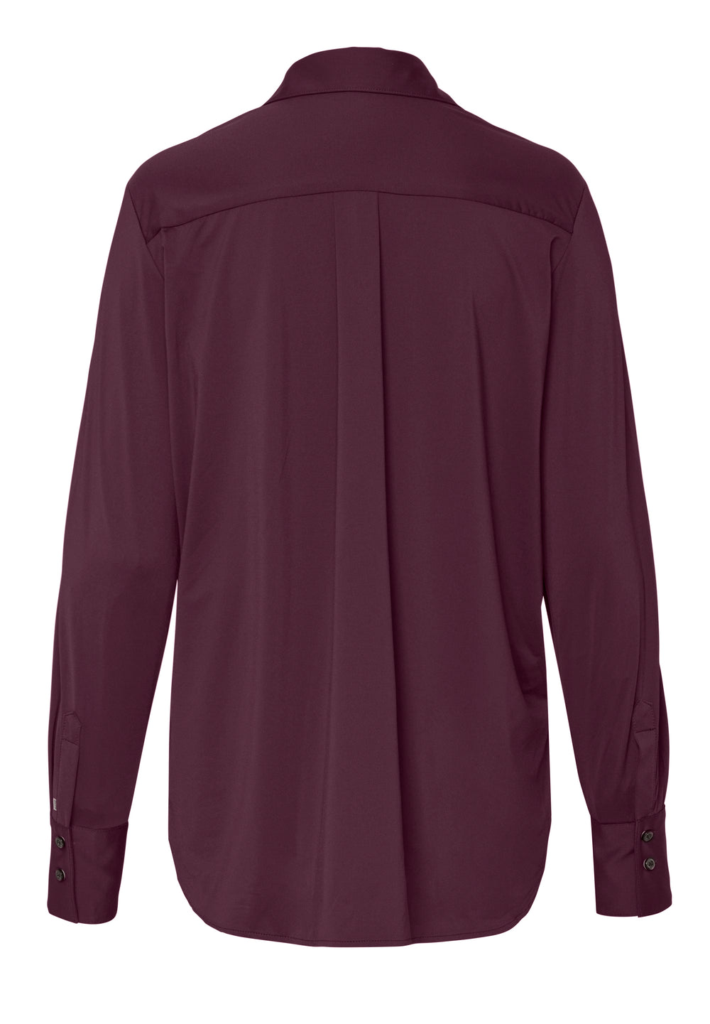 Rückansicht der roten Functional Bluse modern fit mit Kent Kragen