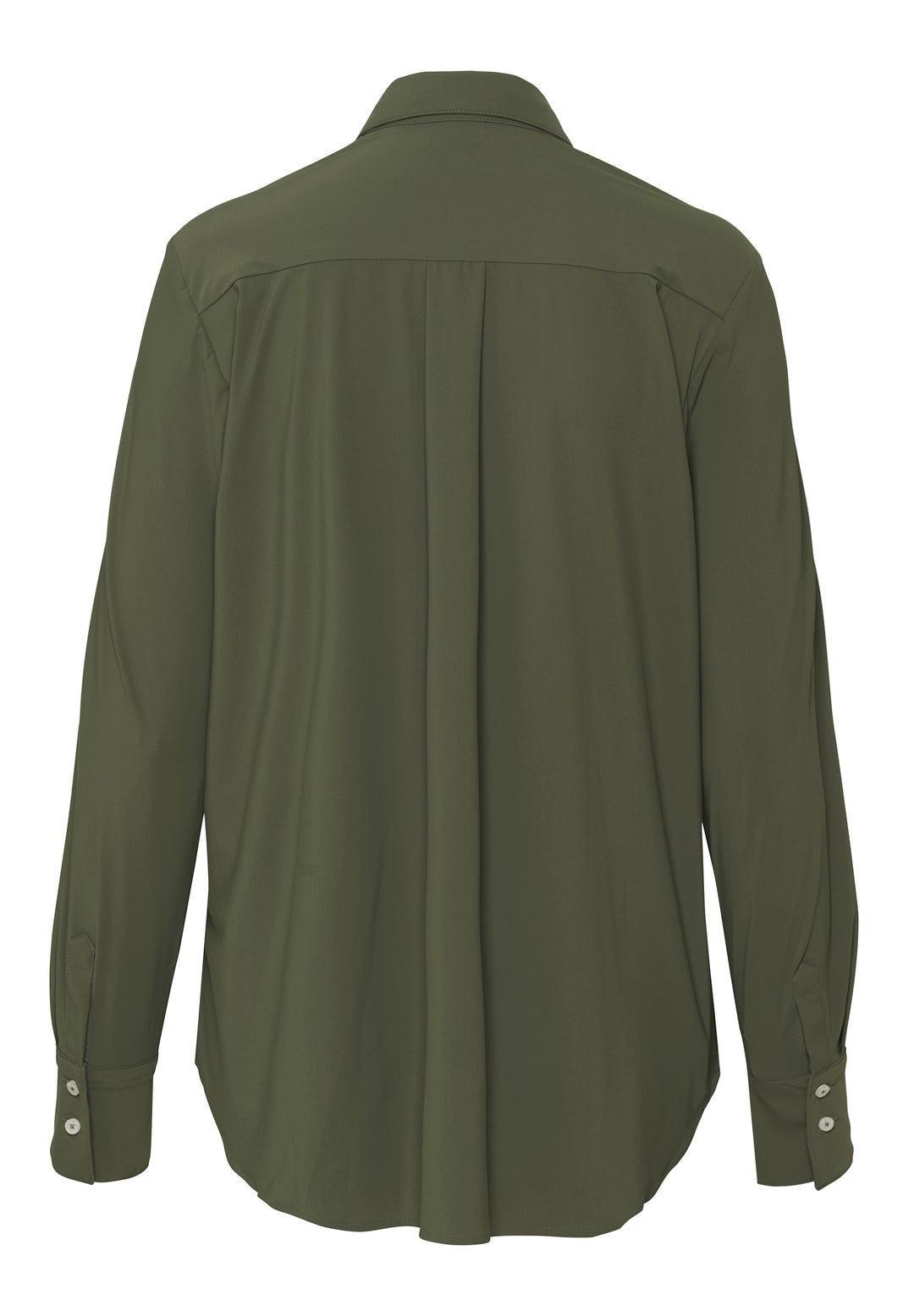 E41350-91911 PURE- Functional Bluse modern fit Langarm 432 uni oliv