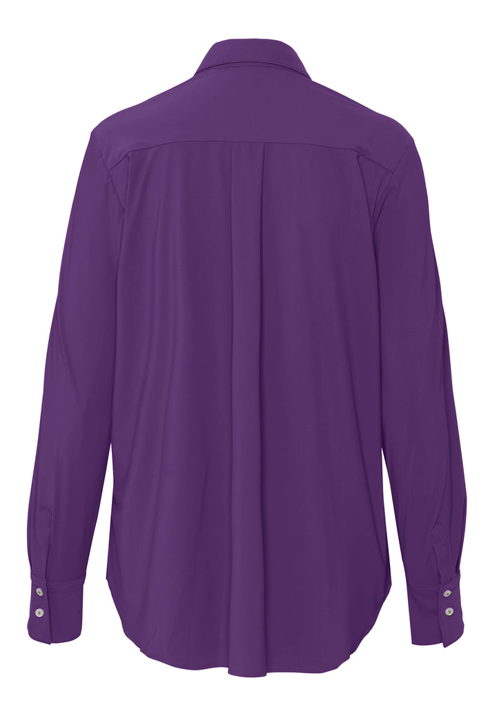 E41350-91911 PURE- Functional Bluse modern fit Langarm 806 uni violett