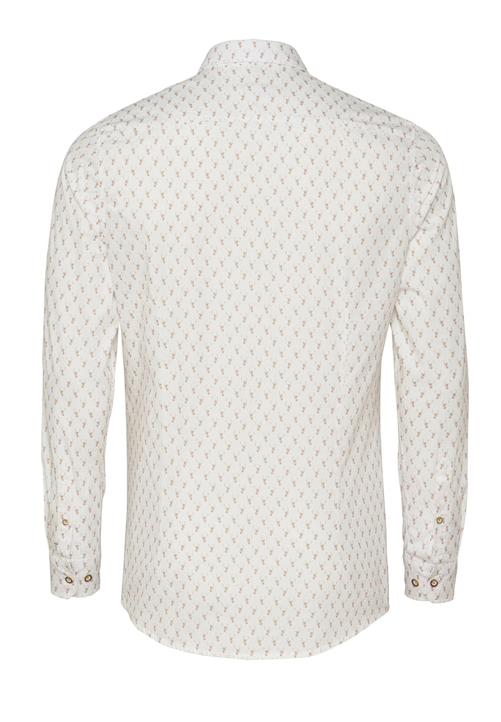 E42600-21196 PURE Tracht Hemd slim fit Langarm 273 druck beige