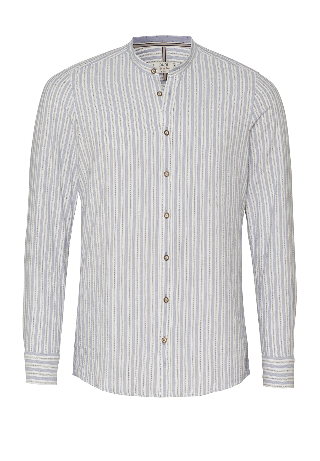 E42608-21696 PURE Tracht Hemd slim fit Langarm 166 streifen dunkelblau