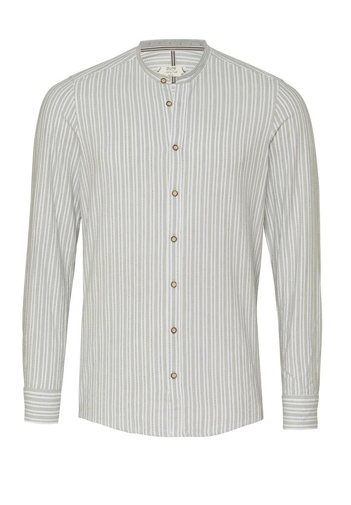 E42608-21696 PURE Tracht Hemd slim fit Langarm 463 streifen grün