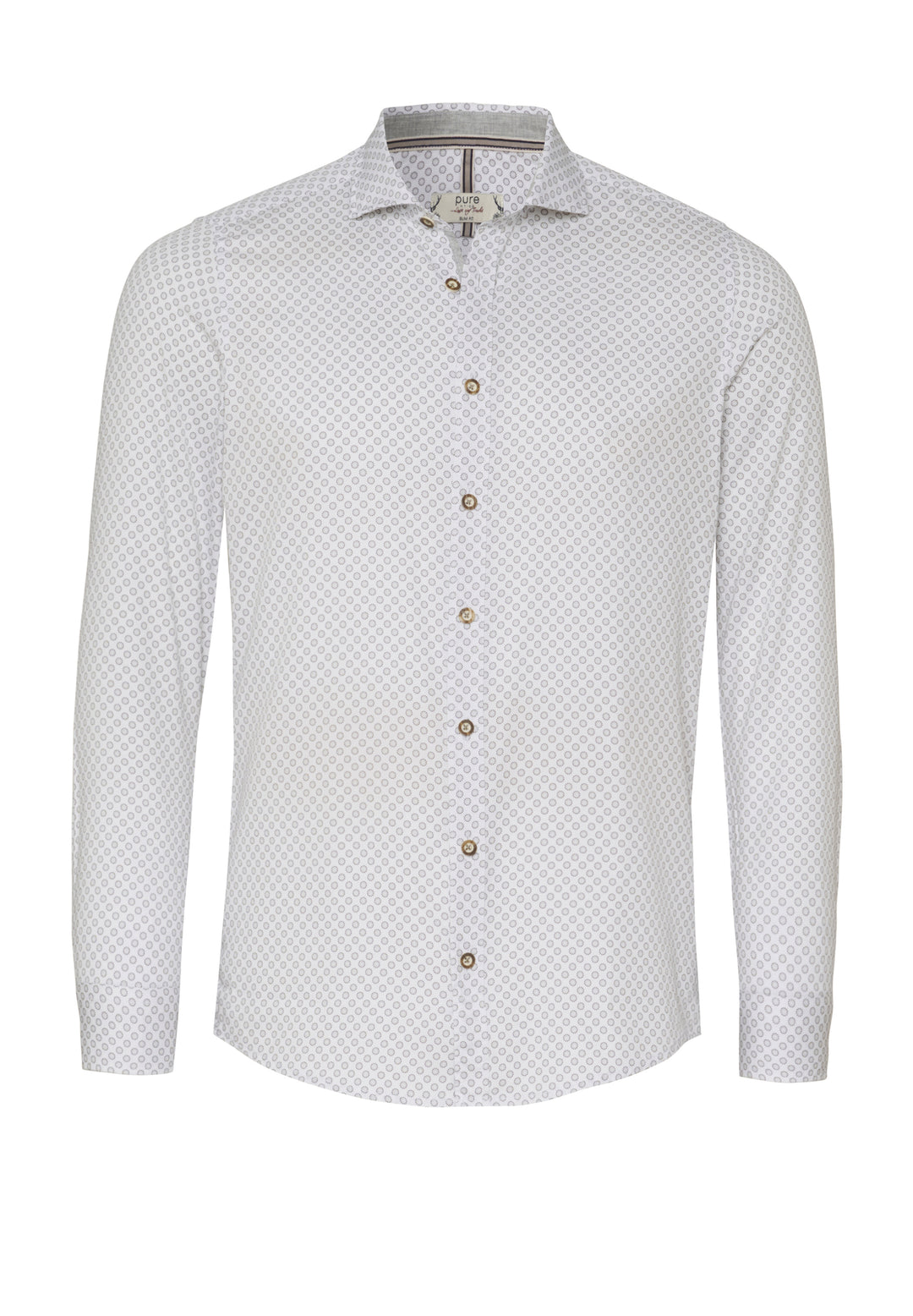 E42609-21193 PURE Tracht Hemd slim fit Langarm 773 druck grau