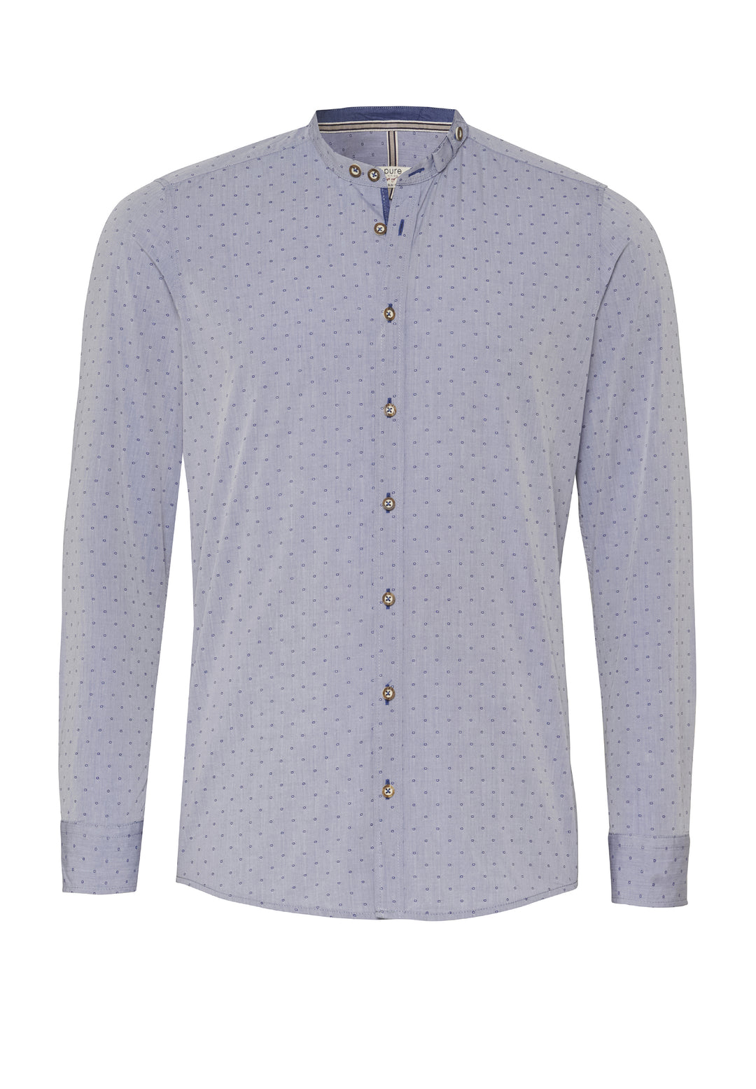 E42611-21698 PURE Tracht Hemd slim fit Langarm 120 uni dunkelblau