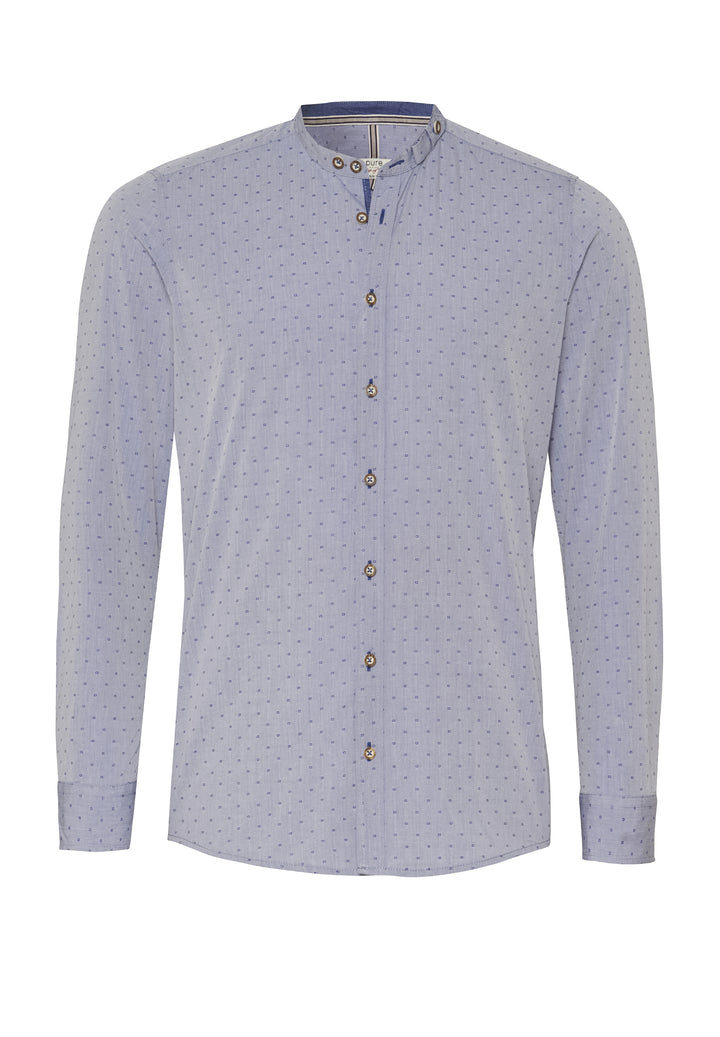 E42611-21698 PURE Tracht Hemd slim fit Langarm 120 uni dunkelblau