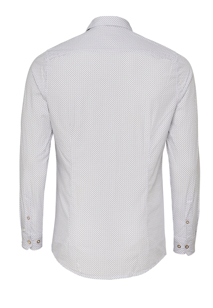 E42612-21195 PURE Tracht Hemd slim fit Langarm 273 druck beige