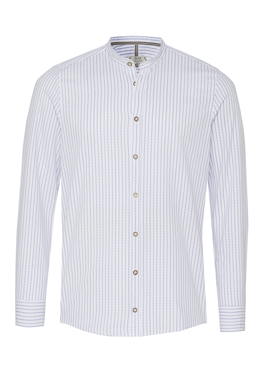 E42613-21695 PURE Tracht Hemd slim fit Langarm 160 streifen hellblau