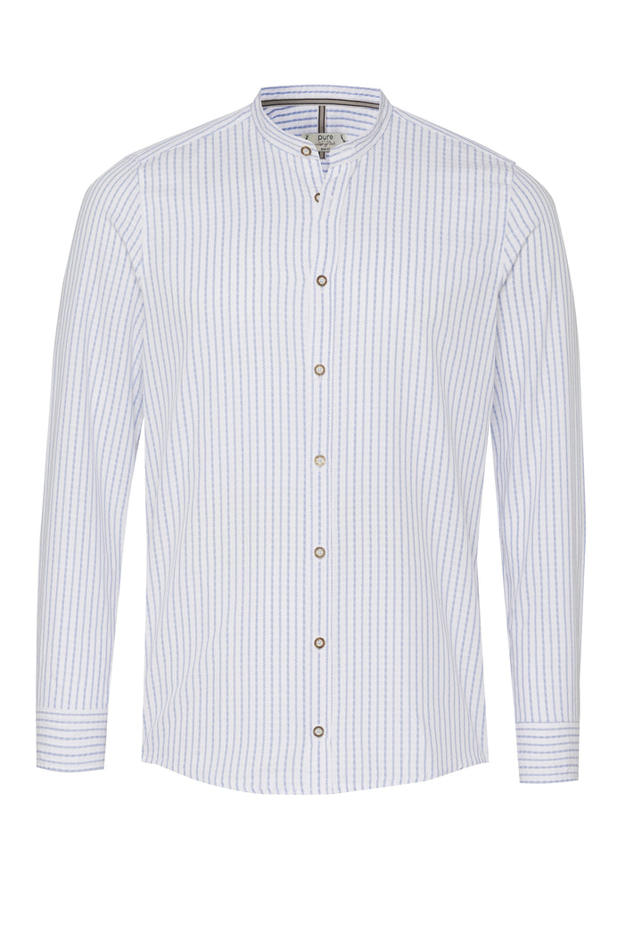E42613-21695 PURE Tracht Hemd slim fit Langarm 160 streifen hellblau