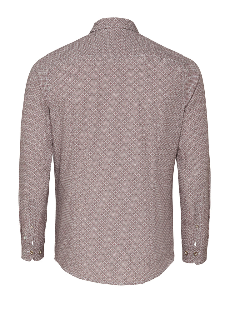 E42618-21299 PURE Tracht Hemd slim fit Langarm 377 druck bordeaux