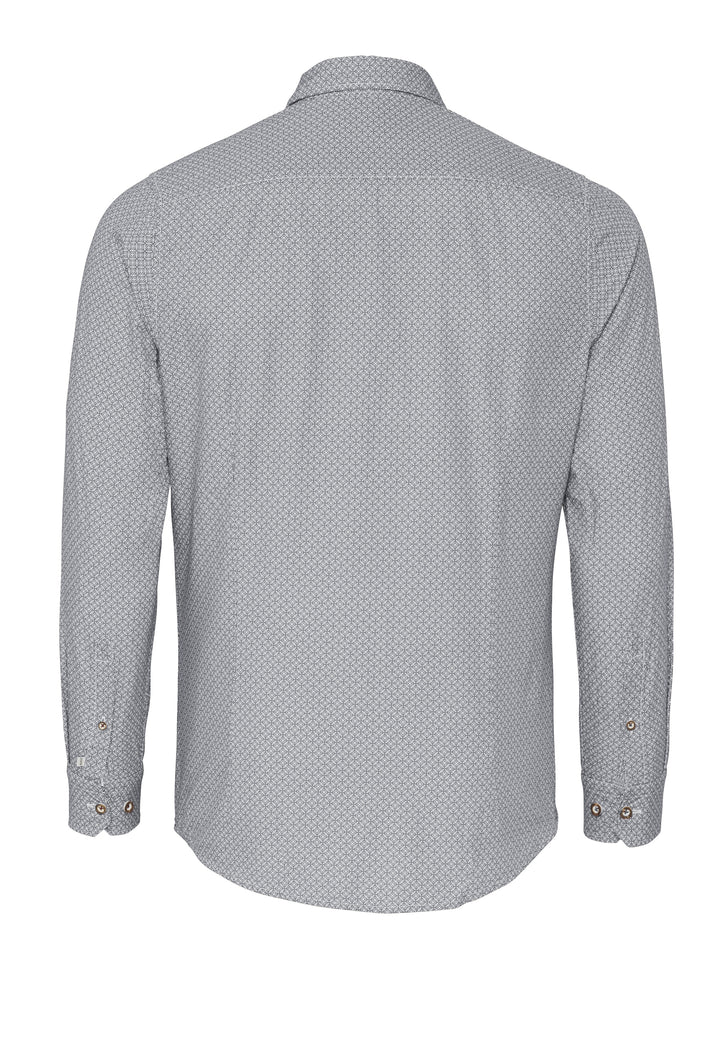 E42618-21299 PURE Tracht Hemd slim fit Langarm 773 druck grau