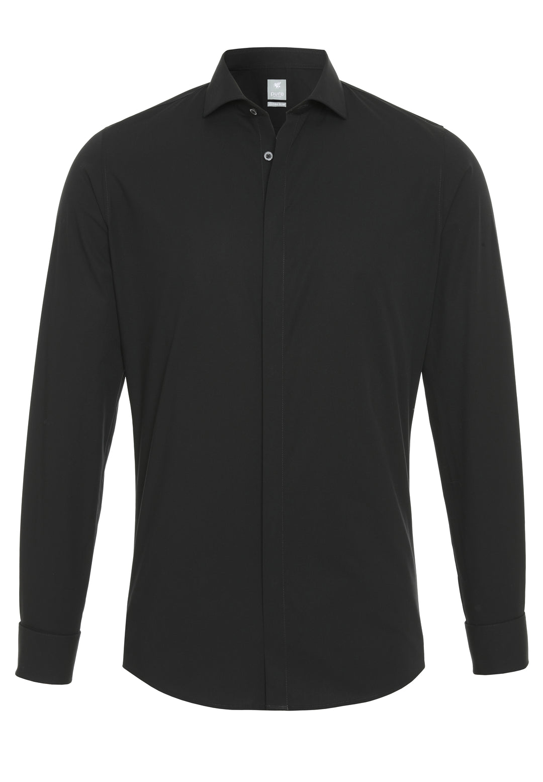 3383-188 PURE- City Hemd extra slim Langarm 001 schwarz